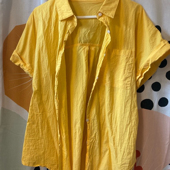 gold-yellow button down - Picture 2 of 4
